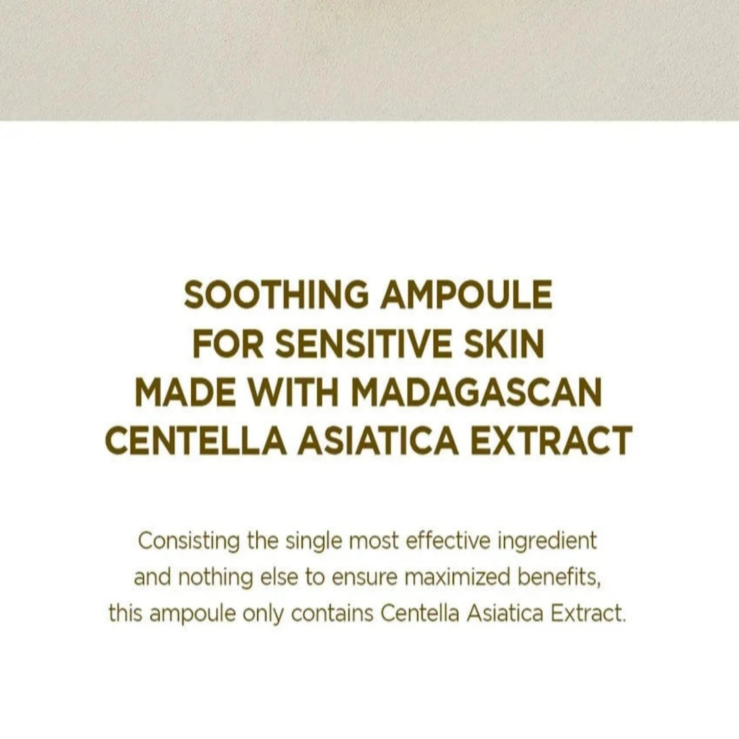 Korean serum SKIN1004 Madagascar Centella Ampoule with 100% pure centella asiatica extract. This powerful serum soothes irritation, enhances deep hydration, and strengthens the skin barrier. Ideal for reducing redness and improving overall skin texture, it absorbs quickly to leave the skin calm, radiant, and revitalized.